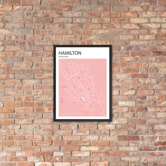 Hamilton New Zealand Hamilton Map Hamilton Print Hamilton Etsy