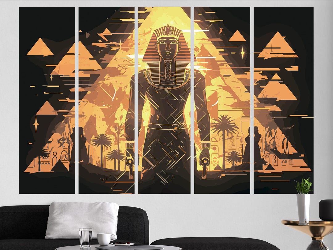 Egyptian Canvas Mysterious Art Ancient Egypt Wall Decor Pharaoh ...