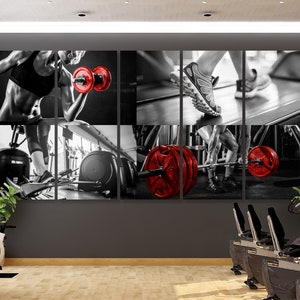 Gym canvas Motivational wall art Sport art decor Fitness studio poster Sport print Playroom canvas Gym print Crossfit decor Extreme canvas image 1