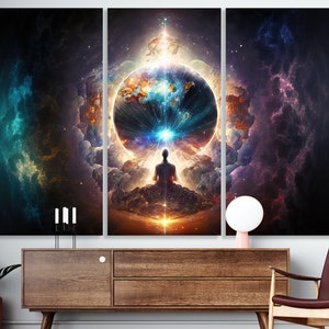 Energy Of The Universe Canvas Digital Art Canvas Fantasy Abstract Life Force The Mind Of God And Spirituality Print Bedroom Wall Art Decor