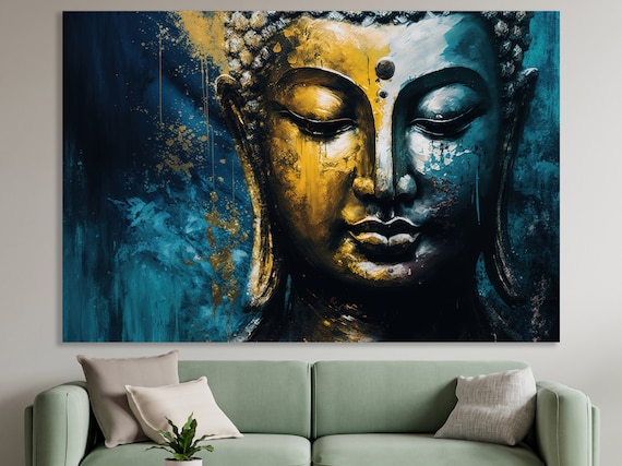 Buddha canvas wall on sale art