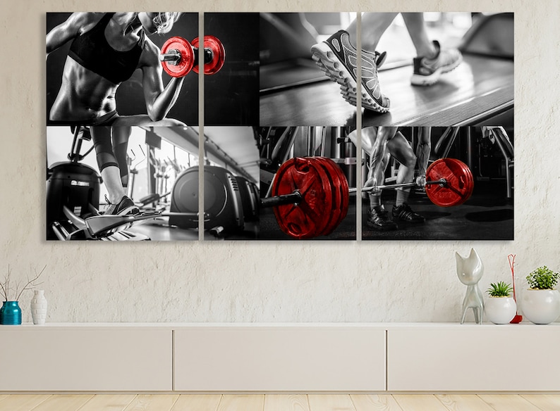 Gym canvas Motivational wall art Sport art decor Fitness studio poster Sport print Playroom canvas Gym print Crossfit decor Extreme canvas image 9