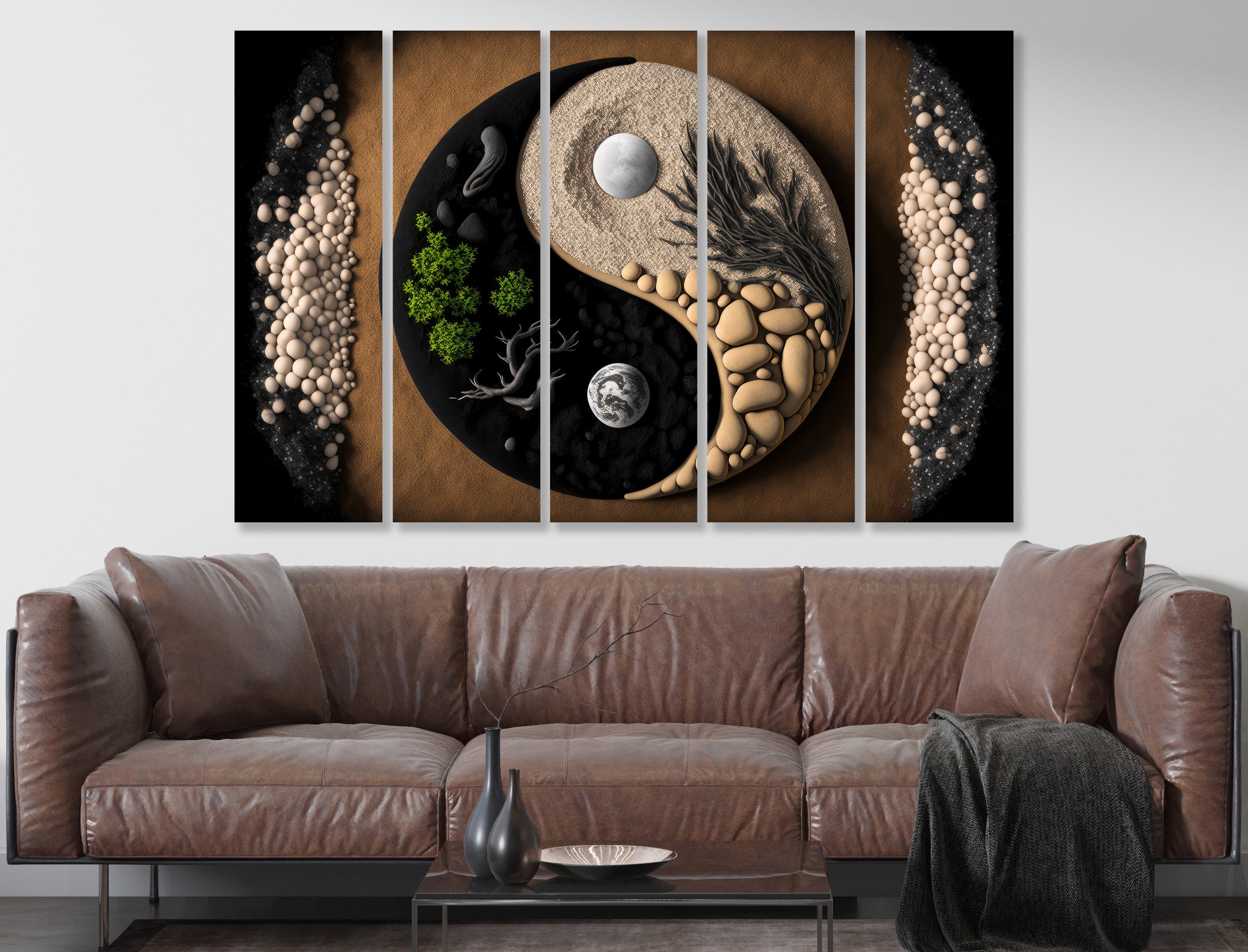 Yin Yang Canvas Print Modern Wall Art Deco Zen Art Trendy Canvas ...
