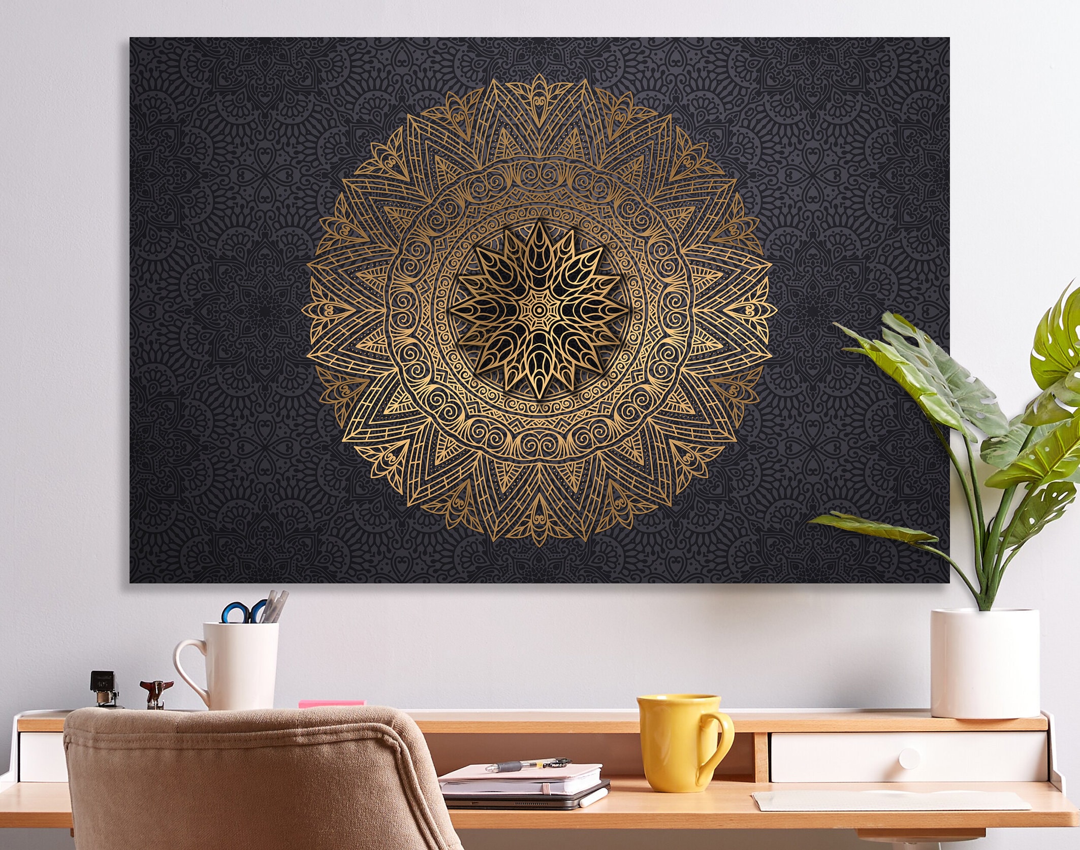 135mm, Mandala Spiritual - Pour Méditation, Yoga, Déco Zen