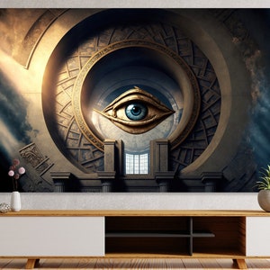 Oog van Horus canvas stijl van het oude Egypte canvas print stijl van het oude Egypte muur kunst slaapkamer muur decor moderne muur kunst mysterie piramides