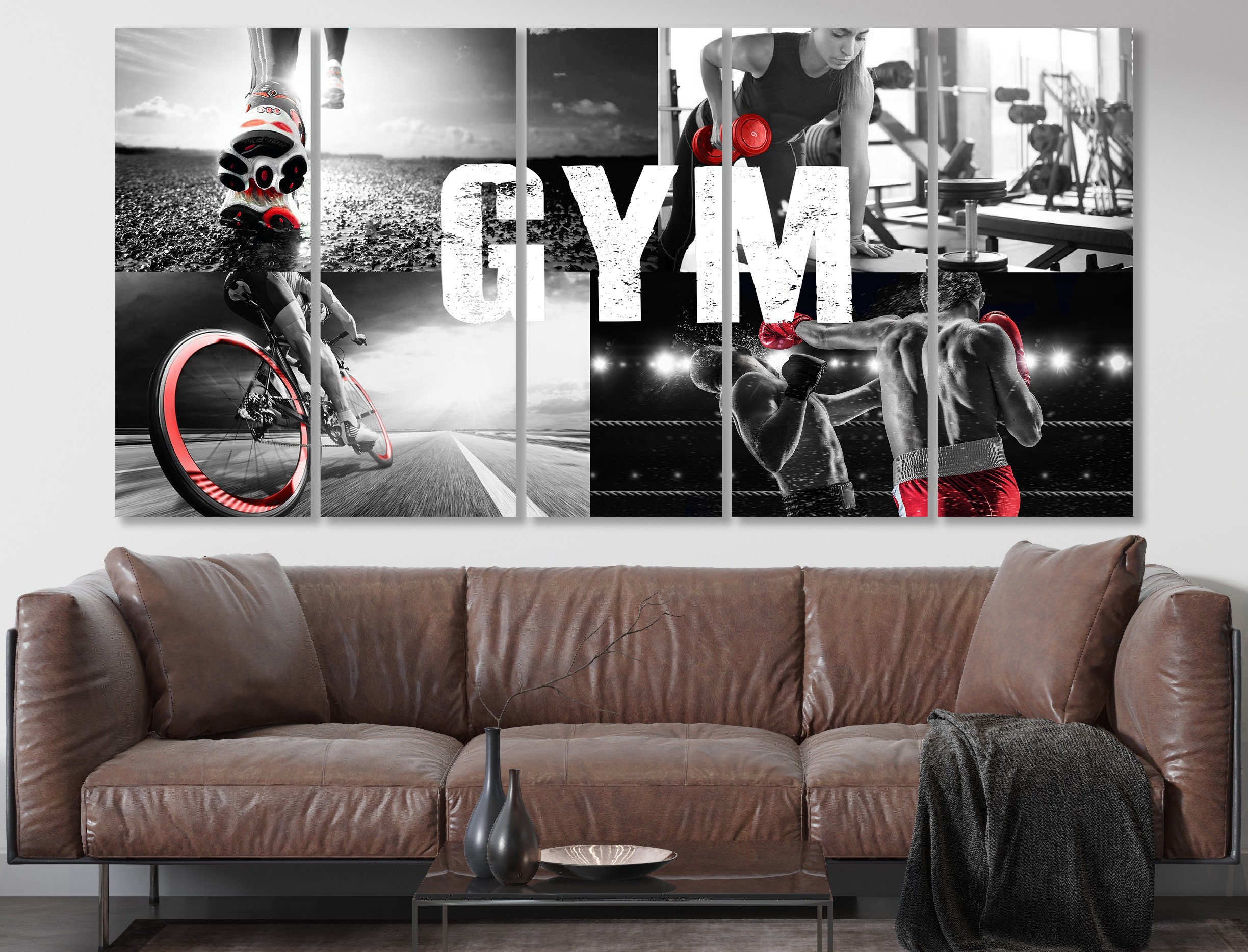 Gym Canvas Motivational Wall Art Sport Art Decor Fitness Studio Poster