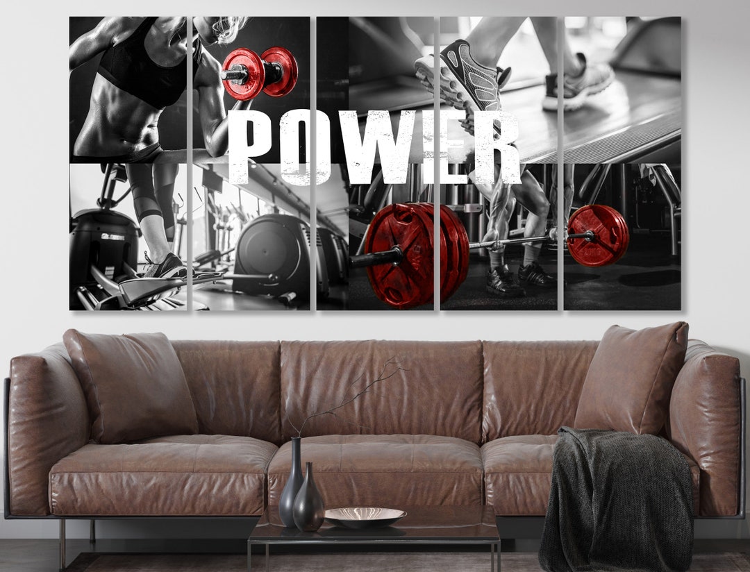 Gym Canvas Motivational Wall Art Sport Art Decor Fitness Studio Poster