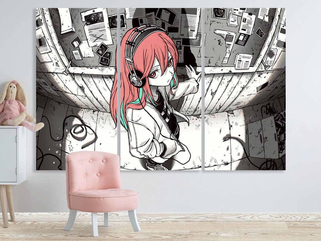 Anime Girl Fantasy Canvas Japanese Manga Wall Art Modern Anime Decor ...