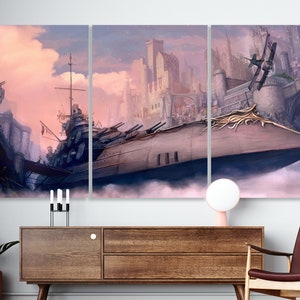 Steampunk Canvas Vintage wall art Print Steampunk Style Wall Decor Retro Industrial Machines Decor Vintage Decor Steampunk decor