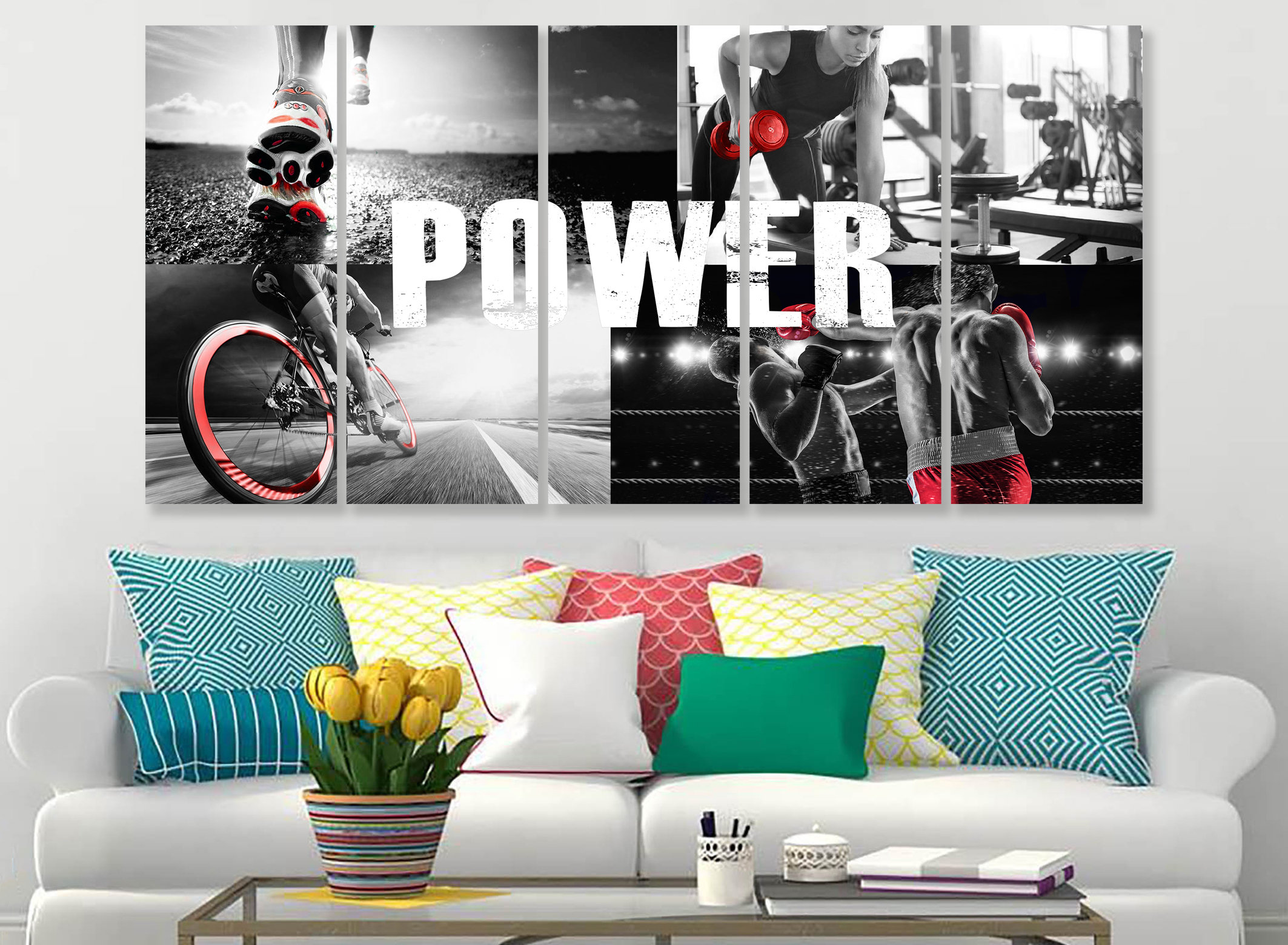 Gym Canvas Motivational Wall Art Sport Art Decor Fitness Studio Poster