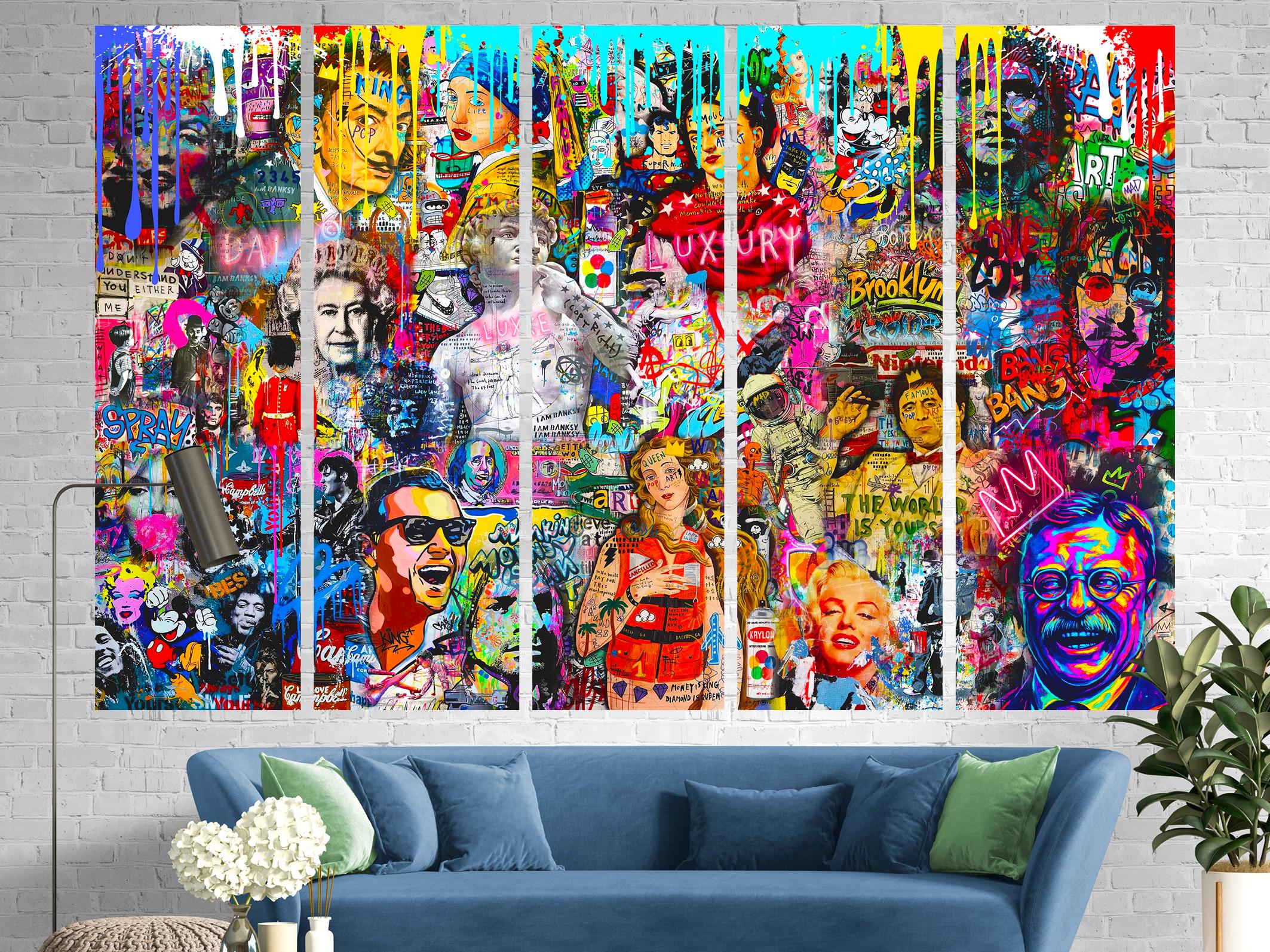 Colorful Pop Art Graffiti Canvas Print Urban Street Style Wall Art ...