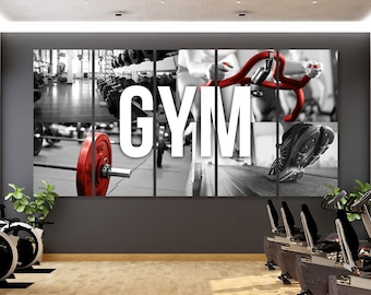 Gym canvas Sport art decor Motiverende kunst aan de muur Sport print Playroom canvas Gym print Fitness studio poster Crossfit decor Extreme canvas