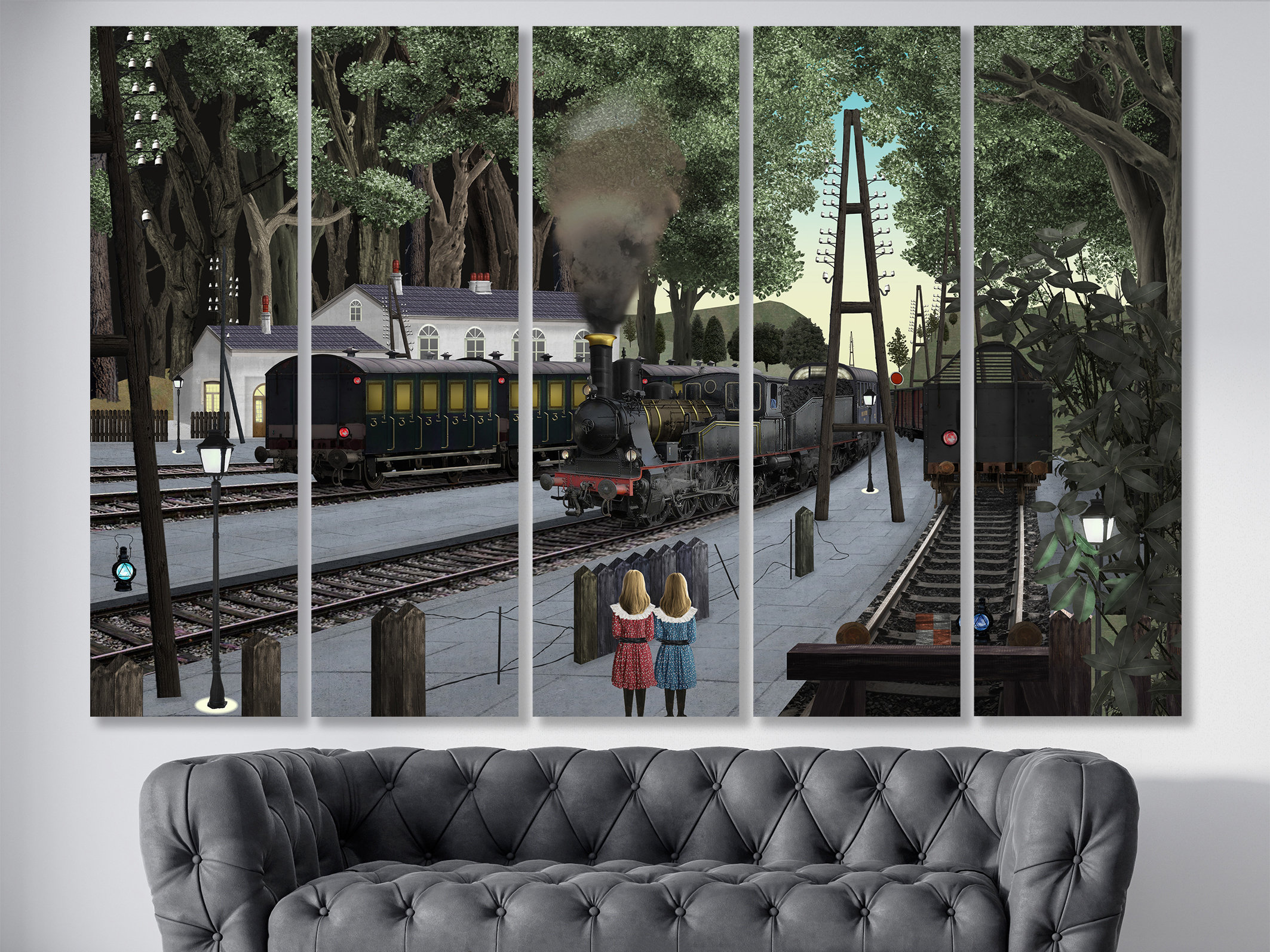 Paul Delvaux station Forestiere Reproduction image pic