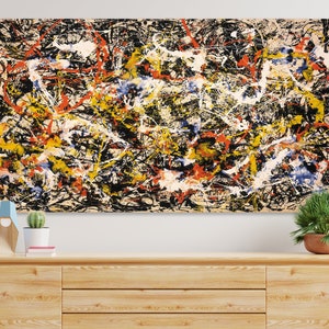 Jackson Pollock Kunst Leinwand Wand Kunst Leinwand Moderne Abstrakte Reproduktion Druck Splatter Pollock Druck Haus Wand Dekor Haus Schlafzimmer