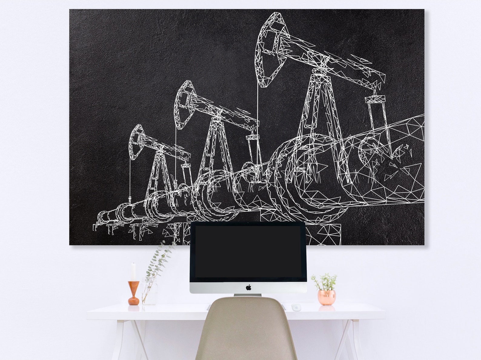 Oil Rig Abstract Oil Drilling Rigs Abstract Canvas Oil Industry Wall Art Blueprints Wall ...