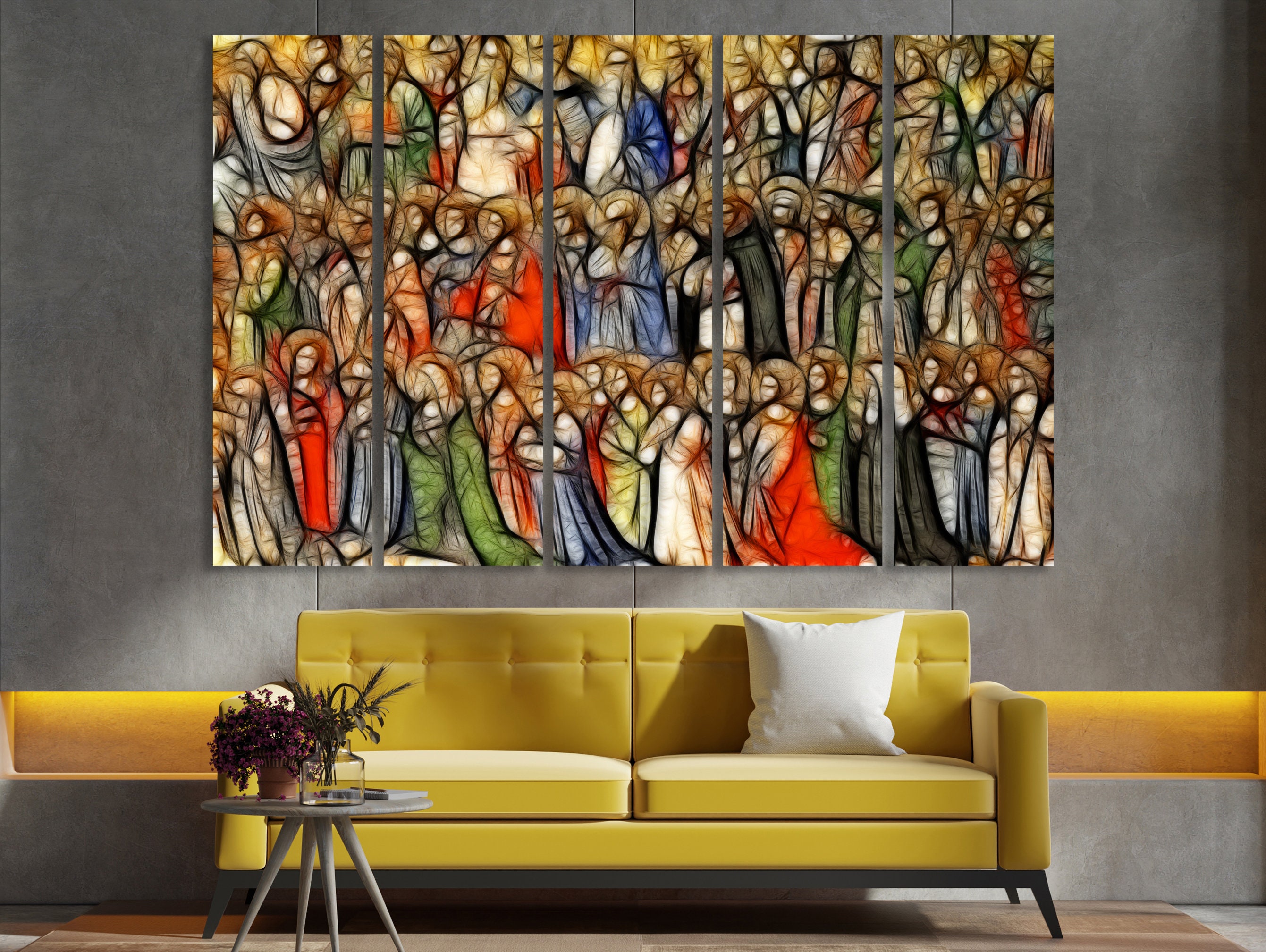 Modern Religious Wall Art All Saints Canvas Contemporary Catholic Decor