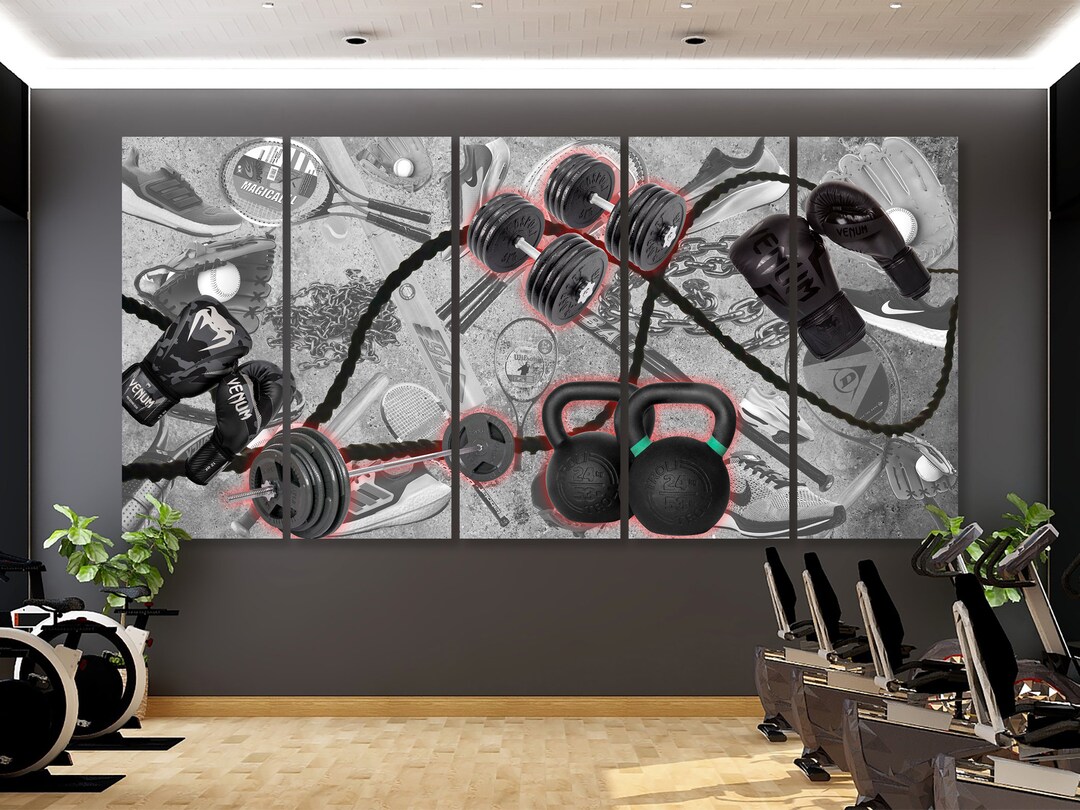 Gym Canvas Motivational Wall Art Sport Decor Sport Print Playroom