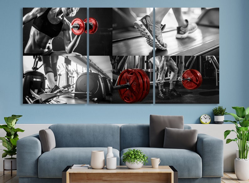 Gym canvas Motivational wall art Sport art decor Fitness studio poster Sport print Playroom canvas Gym print Crossfit decor Extreme canvas image 8