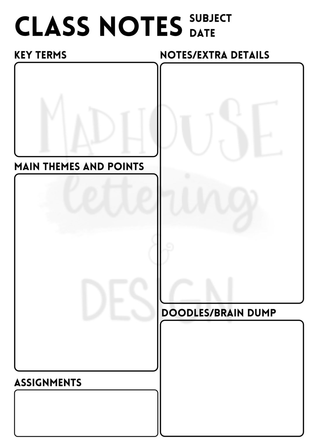 ADHD Note Taking PDF Etsy ADHD Note Taking PDF Etsy