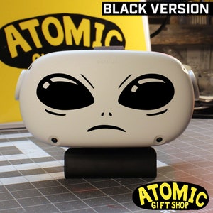 Graue Alien Augen Aufkleber für Quest 2 VR Headset, Laptops, Autos und mehr!