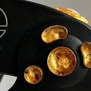 Brilliant Gold Nebula Custom Gamecube Controller Buttons (ABXY, Z, D-pad, and Start) *READ DESCRIPTION*