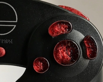 Blood Red Nebula Custom Gamecube Controller Buttons (ABXY, Z, D-pad, and Start) *READ DESCRIPTION*