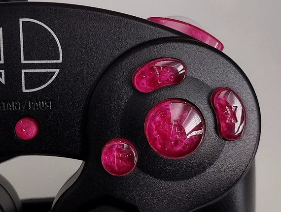 French Rose Nebula Custom Gamecube Controller Buttons (ABXY, Z, D-pad, and Start) *READ DESCRIPTION*