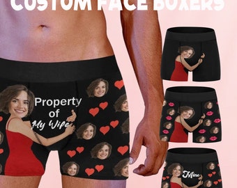 Custom Face Boxer Gift, Personalized Face Boxer Briefs, Custom Gifts for Men, Personalized Face Underwear Gifts, Christmas Gifts for Husband