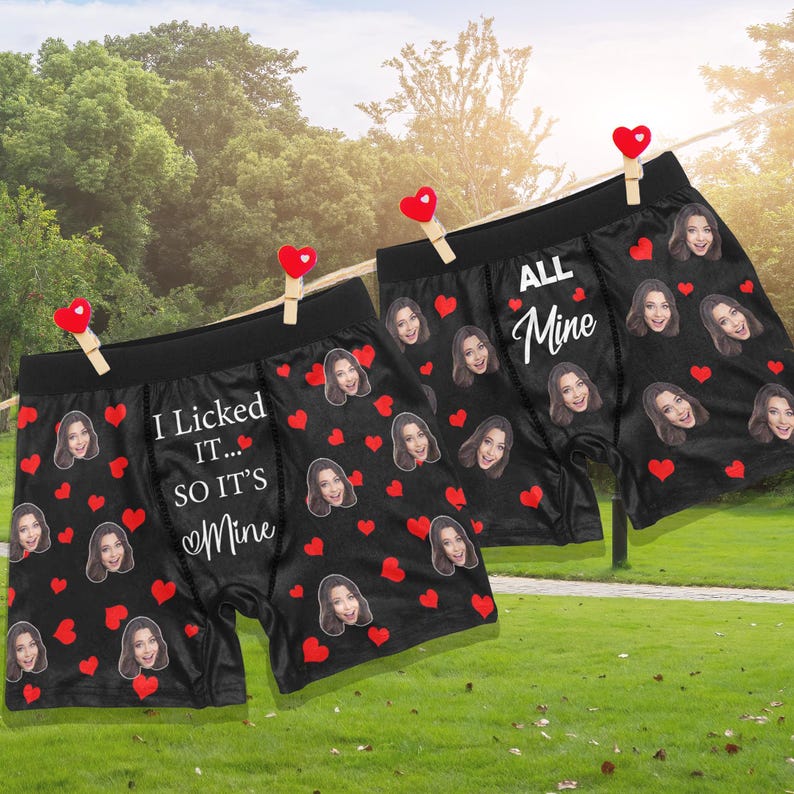 Personalized Face Boxers: Custom Photo Underwear, Husband Gift image 2