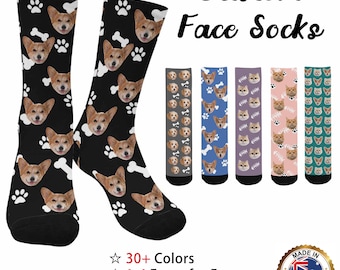 Personalized Face Socks, Unisex Face Socks Gifts, Custom Face Socks for Men, Valentine's Day Gifts, Funny Face Socks Gift, Custom Face Socks