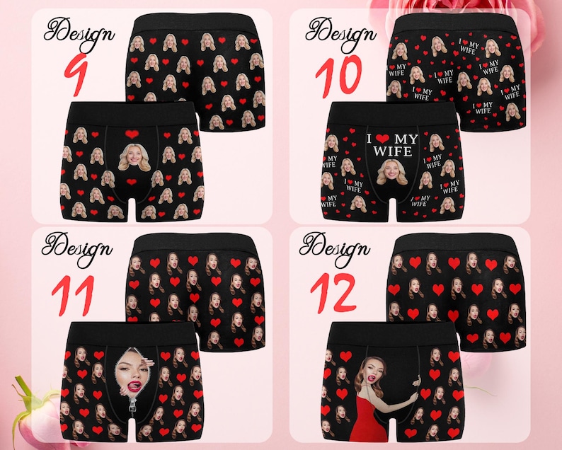 Personalized Face Boxers: Custom Photo Underwear, Husband Gift image 5