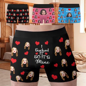 Boxer personnalisé, cadeau de sous-vêtement personnalisé, cadeau de mariage image 1