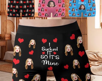 Personalized Face Boxer Briefs, Custom Underwear Gift