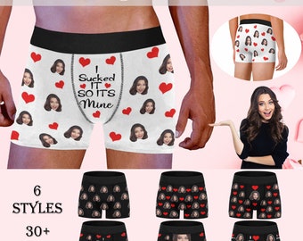 Custom Boxer Briefs with Faces, Personalized Best Gift for Boyfriend/Husband/Dad, Father's Day Gifts, Funny Face/Photo Boxer Briefs Gifts