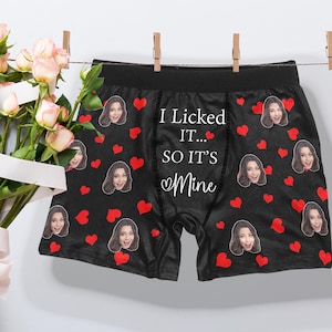 Personalized Face Boxers: Custom Photo Underwear, Husband Gift image 1