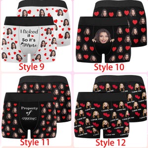 Boxer personnalisé, cadeau de sous-vêtement personnalisé, cadeau de mariage image 4