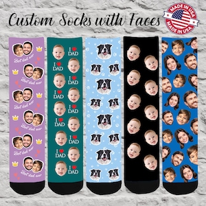Personalized Photo Socks: Custom Face Socks for Dad mom
