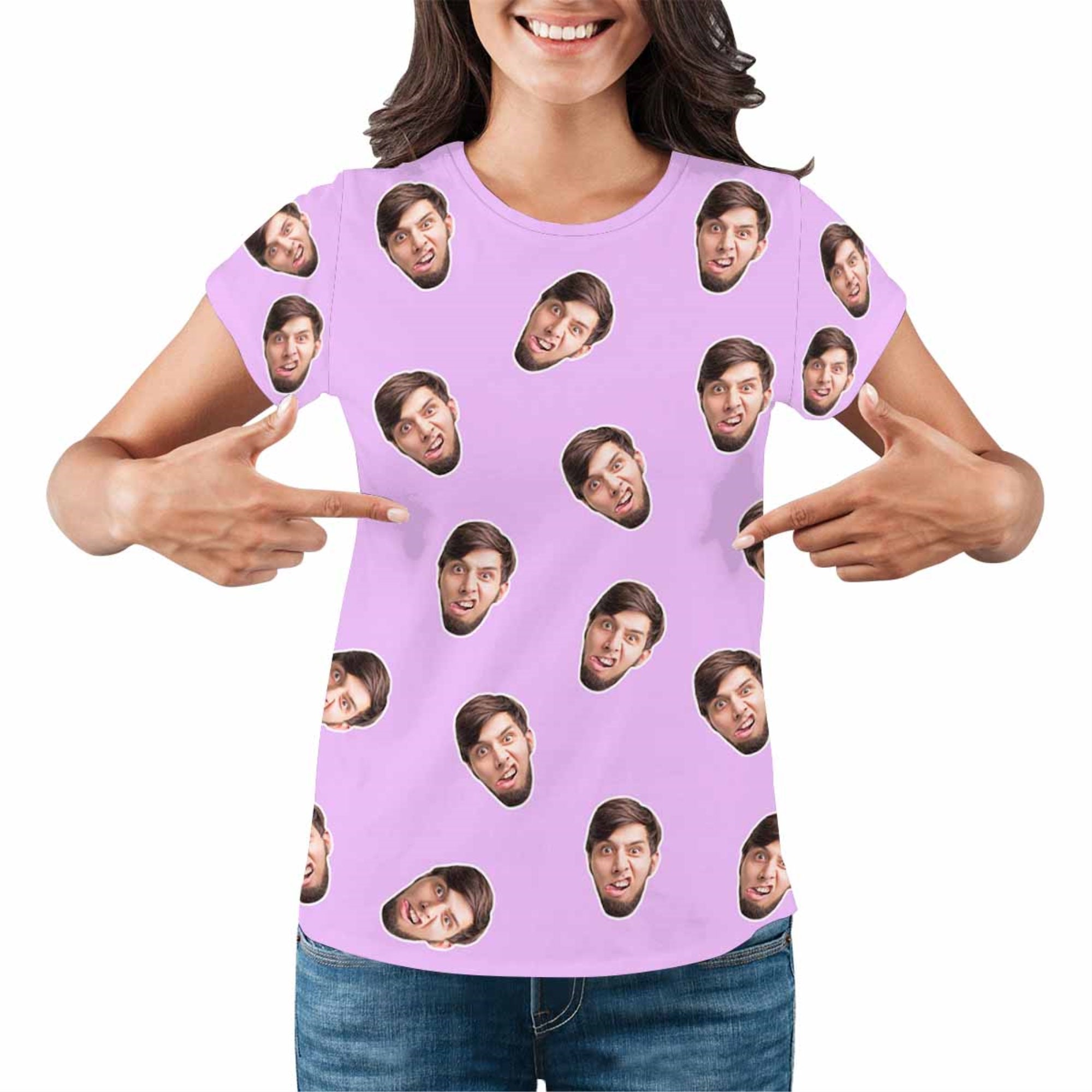 Custom Multi Face Shirt Personalized Photo Tshirt Your Face Etsy.de