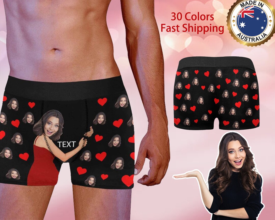 Personalized Face Boxer Briefs for Men, Custom Valentine's Day Gift, Funny Gifts Face Boxers ...