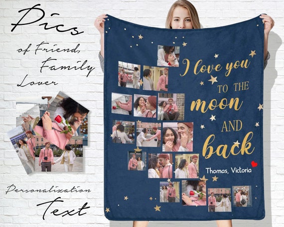 Personalized Memorable Photos Blanket Custom Photo Blanket With Text for Friends family Custom Christmas Gift Personalized Memorable Gift Etsy