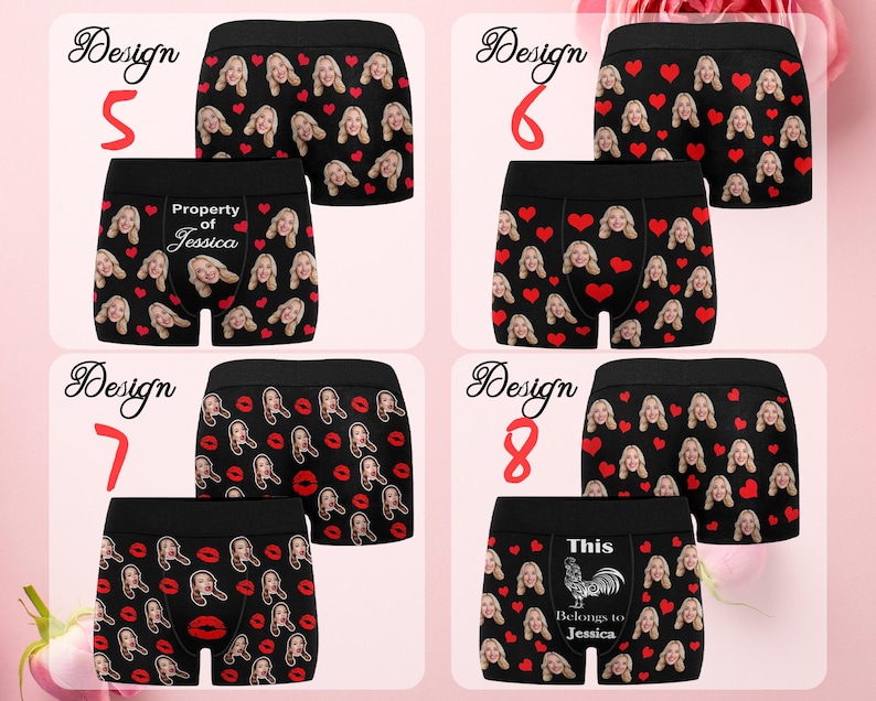 Personalized Face Boxers: Custom Photo Underwear, Husband Gift image 4