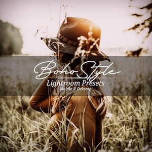 Boho Style Lightroom Presets - 26 Mobile & Desktop Filters for Instagram, Bohemian Photography Editing Tools