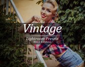 Vintage Lightroom Presets Mobile & Desktop | Retro Film Photo Filter | Warm Aesthetic Preset Pack