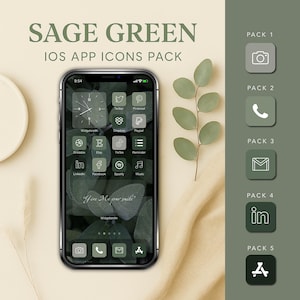 Salbei App Icons | iOS Home Screen Theme (Digitaler Download)