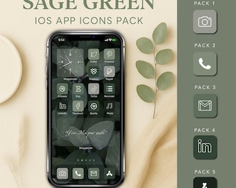 Sage Green App Icons | iOS Home Screen Theme (Digital Download)