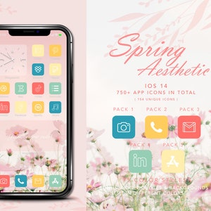 Spring iOS App Icons | 770 Aesthetic Home Screen Icons for iPhone | iOS Icon Pack for a Fresh Look