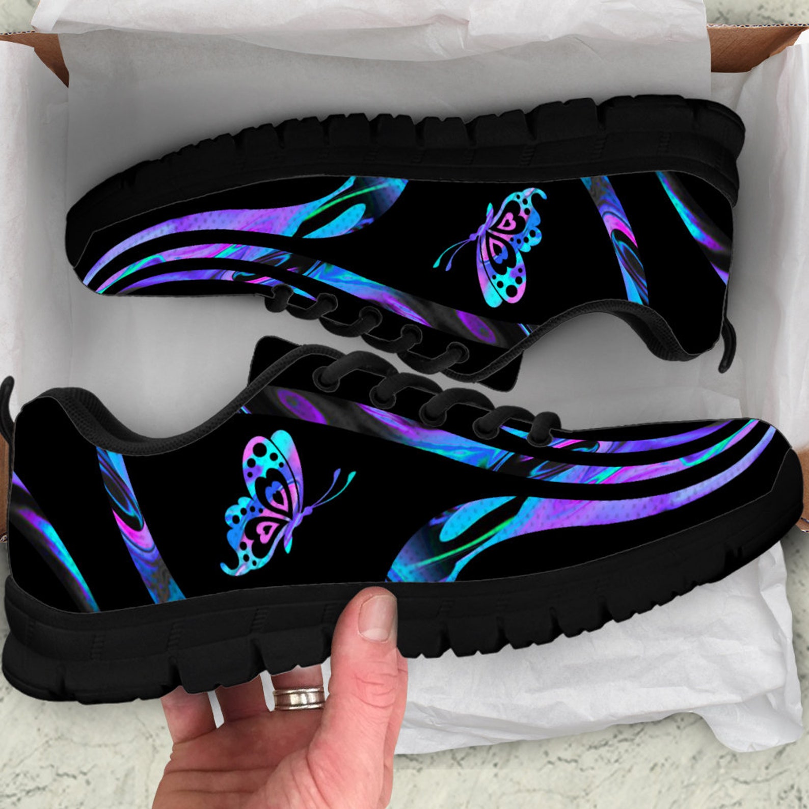 custom shoes butterfly