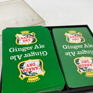Retro Canada Dry Ginger Ale Advertising Bridge Speelkaarten Dubbele Set - Breweriana Advertentiekaartspel