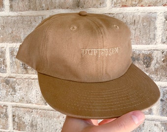 WASTELAND flat bill hat, hand embroidered