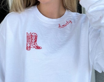 Howdy Embroidered Crewneck